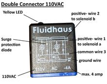 Load image into Gallery viewer, Cable assembly for hydraulic single or double solenoid valve DIN 46350 Form A 18mm PUR polyurethane outdoor rated 12VDC 24VDC 110VAC or 220VAC