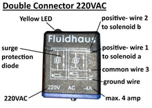 Load image into Gallery viewer, Cable assembly for hydraulic single or double solenoid valve DIN 46350 Form A 18mm PUR polyurethane outdoor rated 12VDC 24VDC 110VAC or 220VAC