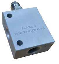 Load image into Gallery viewer, Counterbalance Valve Inline with Body, 3-Ports, 15 GPM 3000 psi, 3:1 ratio T-11A cavity SAE -8 O-ring ports