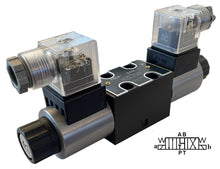 Load image into Gallery viewer, D02 (NG4): Hydraulic Electrical Solenoid Valve: 6.5 GPM 4560 psi 24VDC  3-Position