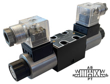 Load image into Gallery viewer, D02 (NG4): Hydraulic Electrical Solenoid Valve: 6.5 GPM 4560 psi 24VDC  3-Position