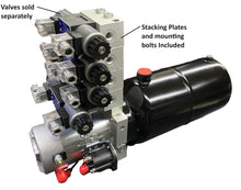 Cargar imagen en el visor de la galería, Unidad de potencia hidráulica de 12 VCC 2,6 hp 2 KW 1,3-3,6 gpm 1100-3200 psi montaje de válvula opcional