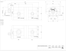 Load image into Gallery viewer, Tandem Gear Pump 63/33cc, 13 Tooth Spline, SAE B 2 bolt, CW