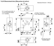 Load image into Gallery viewer, Sub plate D05 NG10 Cetop 5 Pattern for Mounting Hydraulic Valves Aluminum Anodized