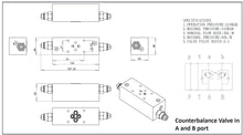 Load image into Gallery viewer, Counterbalance Valve D03 (NG6) module, 15 GPM 3000 psi, 3:1 ratio T-11A cavity