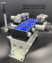 Load image into Gallery viewer, Manifold with valves assembly for Hydraulic Series Valve Manifold Aluminum D03 NG6 or Cetop 3 pattern (2-4 Stations), MSA6 series