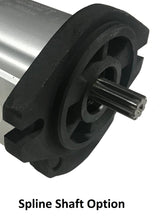 Load image into Gallery viewer, 9 tooth spline shaft Hydraulic Gear Pump CCW Rotation 4-28cc/rev (.24-1.7in3/rev), 2-18gpm 3625psi SAE A flange