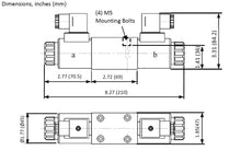 Load image into Gallery viewer, Dimensions Hydraulic Electrical Solenoid Valve D03 Ng6