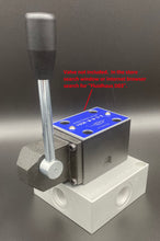 Load image into Gallery viewer, Sub plate D03 NG6 Cetop 3 Pattern for Mounting Hydraulic Valves Aluminum Anodized with manual valve assembly