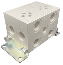 Load image into Gallery viewer, Hydraulic Series Valve Manifold Aluminum D03 NG6 or Cetop 3 pattern 2 station, MSA6 series