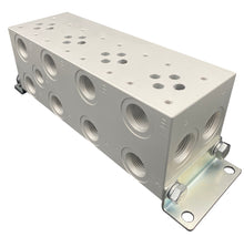 Load image into Gallery viewer, Hydraulic Series Valve Manifold Aluminum D03 NG6 or Cetop 3 pattern 4 Stations, MSA6 series
