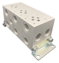 Load image into Gallery viewer, Hydraulic Series Valve Manifold Aluminum D03 NG6 or Cetop 3 pattern (2-4 Stations), MSA6 series