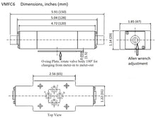 Load image into Gallery viewer, Dimensions Hydraulic D03 (NG6) Flow Control Valve Module