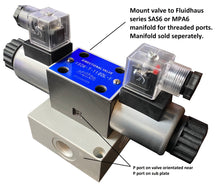 Load image into Gallery viewer, D03 NG6 Hydraulic Electric Solenoid Control Valve assembly to subplate