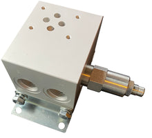Load image into Gallery viewer, 1 station with relief, Aluminum parallel bar manifold 1 station for hydraulic valve D03 NG6