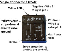Charger l&#39;image dans la galerie, Cable assembly for hydraulic single or double solenoid valve DIN 46350 Form A 18mm PUR polyurethane outdoor rated 12VDC 24VDC 110VAC or 220VAC
