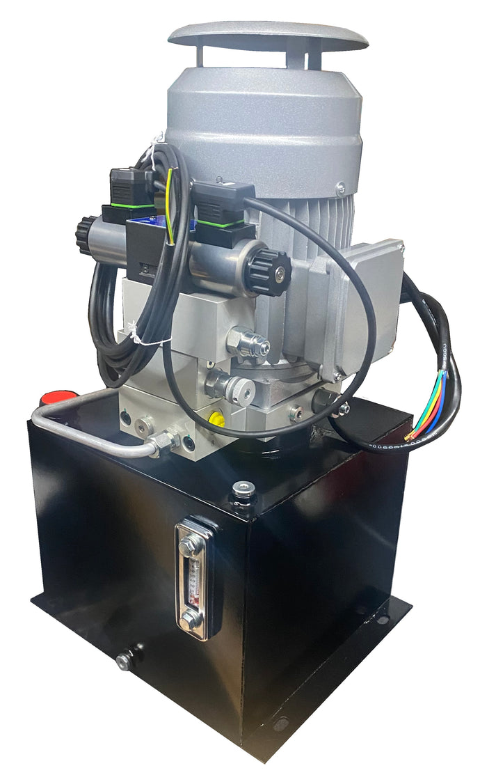 3 HP, 5 Gallon vertical power unit with counterbalance valve assembly for lifting systems P/N HS-100102