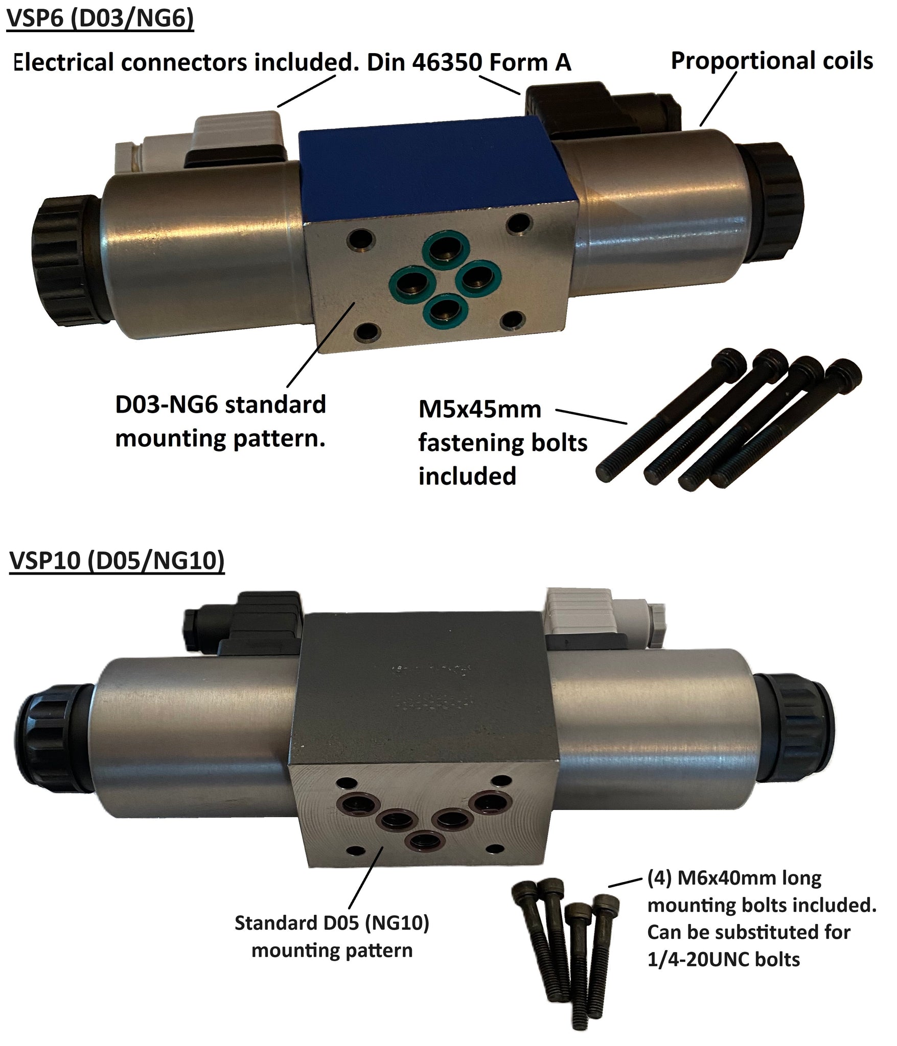 D03 Pattern Dimensions Hydraulic Proportional valve without electronics D03 NG6 – Fluidhaus LLC