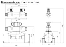 Cargar imagen en el visor de la galería, Hydraulic Direction Control Valve D08 (NG25), 131 GPM (500 LPM) 4500 PSI (315 Bar) Electically Operated
