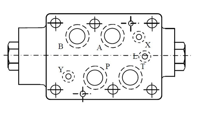 Clapet anti-retour piloté, module D03 (NG6), 13 gpm, 3045 psi