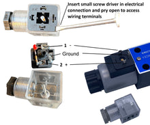 Load image into Gallery viewer, 3 Pin Solenoid Valve Electrical Connector DIN 46350 with LED
