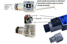 Load image into Gallery viewer, 3 Pin Solenoid Valve Electrical Connector DIN 46350 with LED
