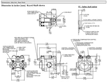 Load image into Gallery viewer, Hydraulic Pump Variable Piston 18cc/rev (1.1in3/rev), 0-17gpm up 0-36HP 3625psi SAE A 2 Bolt flange
