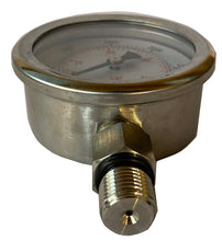 Load image into Gallery viewer, Hydraulic Pressure Gauge 3000PSI, 2 1/2&quot; face, SAE -6 Bottom Threaded Connection
