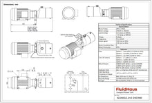 Load image into Gallery viewer, 240/480VAC 3 Phase Hydraulic Power Unit 2hp 1-4 gpm 800-3000 psi 50 or 60Hz valves optional (Assembly)

