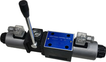 Load image into Gallery viewer, D03 (NG6) or D05 (NG10): Hydraulic Electrical Solenoid Valve with manual override: 18 GPM: 4560 psi: 12VDC 24VDC 110VAC, Deutsch 2-Pin Connector
