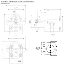 Cargar imagen en el visor de la galería, Bomba o motor de engranajes hidráulicos 8-26 cc/rev (0,732-1,58 in3/rev) Montaje SAE A bidireccional de 2-18 gpm
