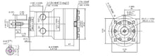 Load image into Gallery viewer, Hydraulic Low Speed High Torque Orbital Motor SAE A Flange 50-500cc/rev 0-4100 in-lbs torque 0-760rpm 0-14.5gpm
