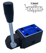 Load image into Gallery viewer, D03 (NG6): Manual Lever Hydraulic Control Valve:  21 GPM: 4560 psi
