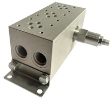 Charger l&#39;image dans la galerie, Collecteur hydraulique à vannes parallèles en aluminium D03 NG6 ou modèle Cetop 3 (1-5 stations), série MPA6
