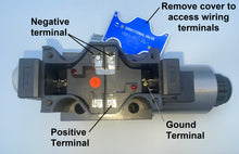 Load image into Gallery viewer, Wiring of D05 (NG10): Hydraulic Electrical Solenoid Control Valve: 31 GPM: 4560 psi: 110VAC 220VAC 12VDC 24VDC: 2 Position (Balers and Compactors)
