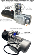 Charger l&#39;image dans la galerie, Hydraulic Power Unit 2hp 1-4 gpm 800-3000 psi 110/220VAC 50/60Hz 1 to 4 station with valves optional
