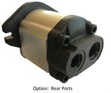 Load image into Gallery viewer, Rear Ported Hydraulic Gear Pump CCW Rotation 4-28cc/rev (.24-1.7in3/rev), 2-18gpm 3625psi SAE A flange
