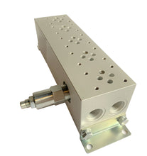 Charger l&#39;image dans la galerie, Collecteur hydraulique à vannes parallèles en aluminium D03 NG6 ou modèle Cetop 3 (1-5 stations), série MPA6
