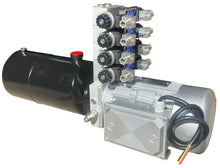 Charger l&#39;image dans la galerie, Hydraulic Power Unit 2hp 1-4 gpm 800-3000 psi 110/220VAC 50/60Hz 4 valve stations
