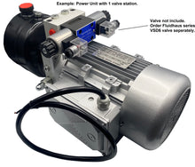 Load image into Gallery viewer, 110/220VAC Hydraulic Power Unit 2hp 1-4 gpm 800-3000 psi 50 or 60Hz valves optional
