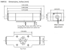 Load image into Gallery viewer, Dimensions Hydraulic D03 (NG6) Flow Control Valve Module
