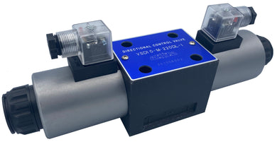 D05 (NG10): Hydraulic Electrical Solenoid Control Valve: 31 GPM: 4560 psi: 110VAC 220VAC 12VDC 24VDC DIN connector