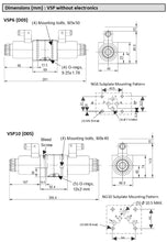 Load image into Gallery viewer, dimensions for Hydraulic Proportional Valve, without on board electronics, Sizes D03 (NG6) and D05 (NG10)
